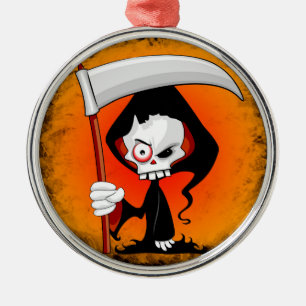 Ornement En Métal Grim Reaper Déplaisant Drôle Cartoon