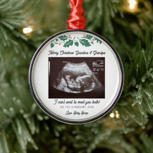 Ornement En Métal Grossesse Arbre de Noël Décor Ultrasound Famille