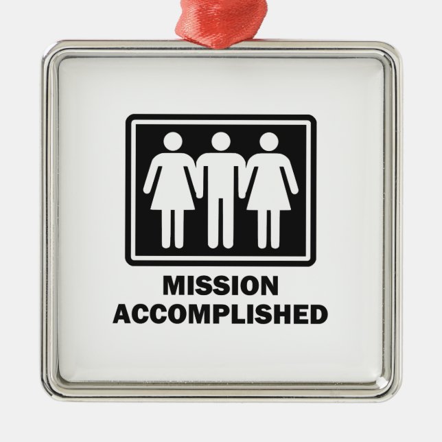 Ornement En Métal Groupe de trois personnes accompli de mission (Devant)