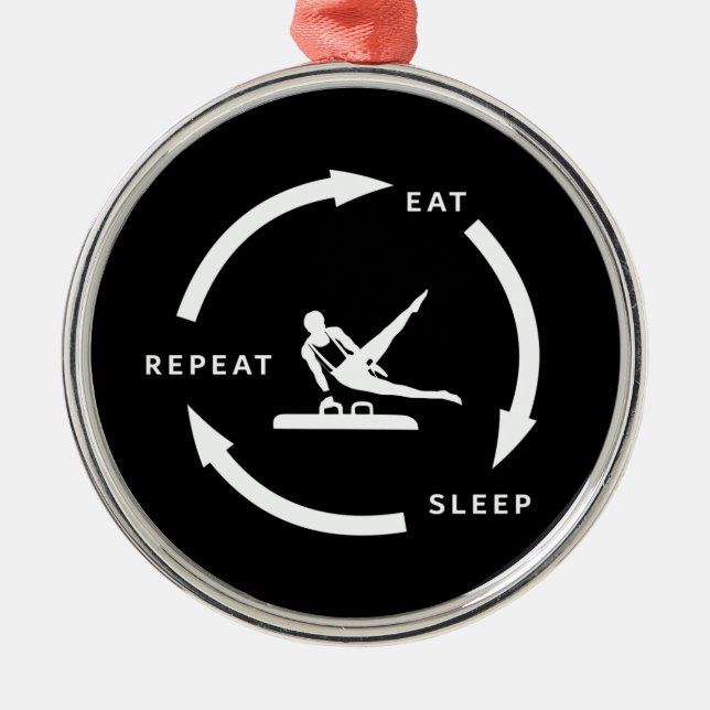 Ornement En Métal Gymnastique Artistique Masculine Manger Dormir Rép (Devant)