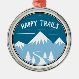 Ornement En Métal Happy Trails Randonnée