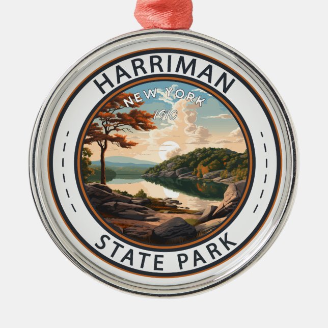 Ornement En Métal Harriman State Park New York Badge (Devant)