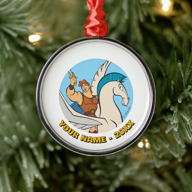 Ornement En Métal Hercules Riding Pegasus Metal Ornament (Arbre)