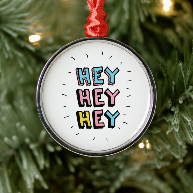 Ornement En Métal Hey Hey (Arbre)