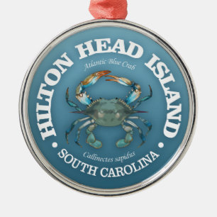 Ornement En Métal Hilton Head (crabe bleu)