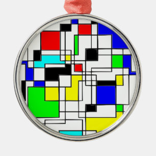 Ornement En Métal Hommage Random Carré À Mondrian