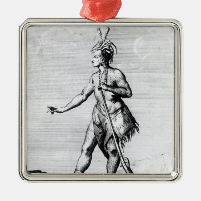 Ornement En Métal Homme Iroquois, habitant du Canada (Devant)