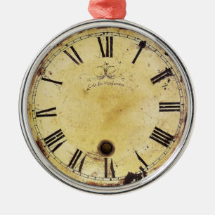 Ornement En Métal Horloge murale chic minable vintage