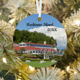 Ornement En Métal Hôtel personnalisé Mackinaw Island Noël