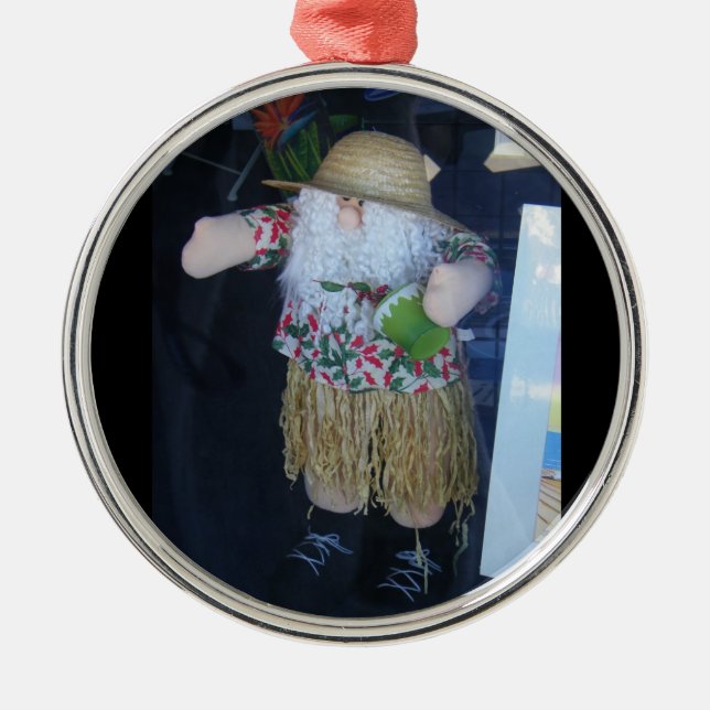 ORNEMENT EN MÉTAL "HULA SKIRT" PÈRE NOËL ORNAMENT (Devant)