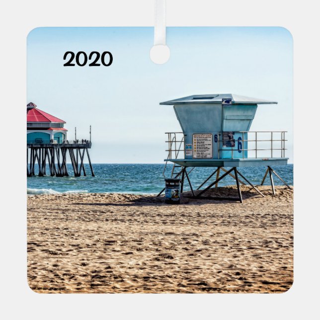 Ornement En Métal Huntington Beach, Californie, (Recto)