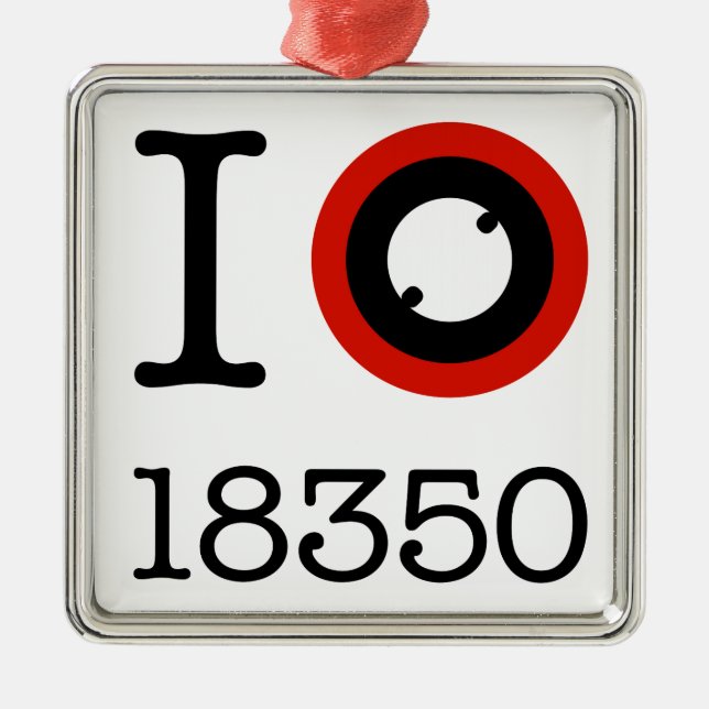 Ornement En Métal I Love 18350 Batteries Li-Ion (Devant)