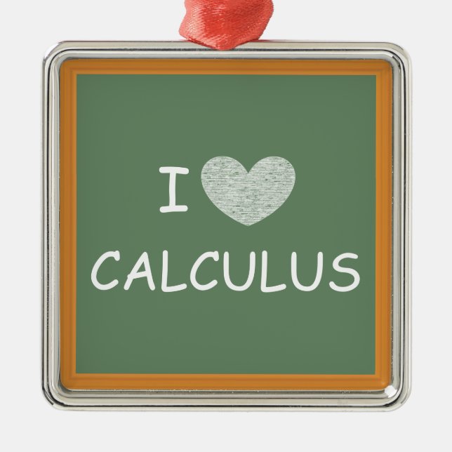 Ornement En Métal I Love Calculs (Devant)
