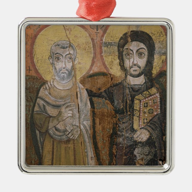 Ornement En Métal Icône dépeignant Abbott Mena avec le Christ (Devant)