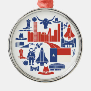 Ornement En Métal Icônes de Houston le Texas