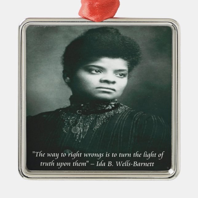 Ornement En Métal Ida B Wells & Truth Citation (Devant)