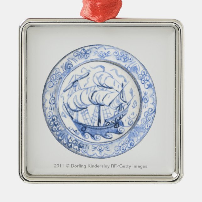Ornement En Métal Illustration de bateau de plat du 16ème siècle (Devant)