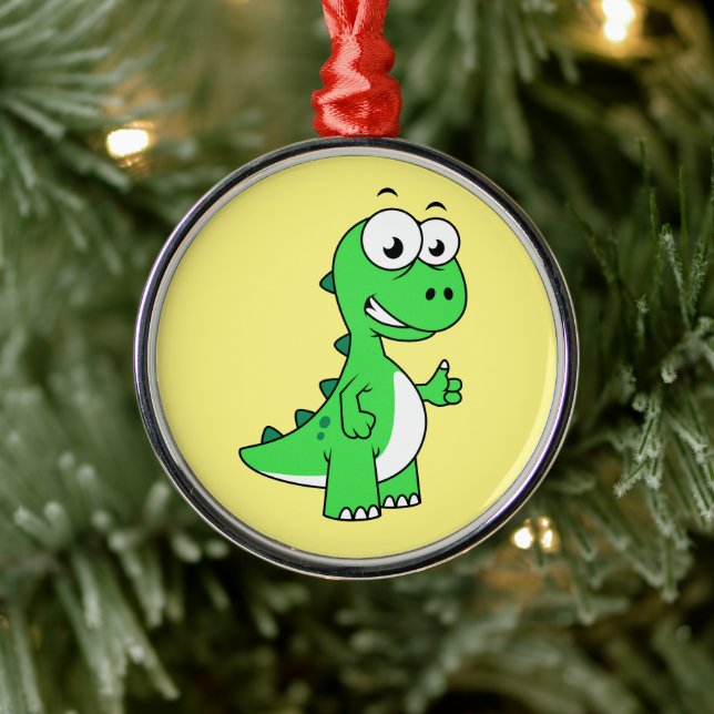 Ornement En Métal Illustration Mignonne Du Tyrannosaurus Rex. 2 (Arbre)