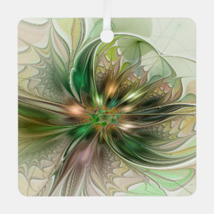 Ornement En Métal Imaginaire coloré Moderne Fleur Fractale Abstraite