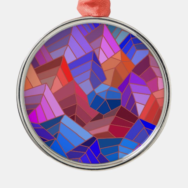 Ornement En Métal Imaginaire Montagnes Vue du ciel (Devant)