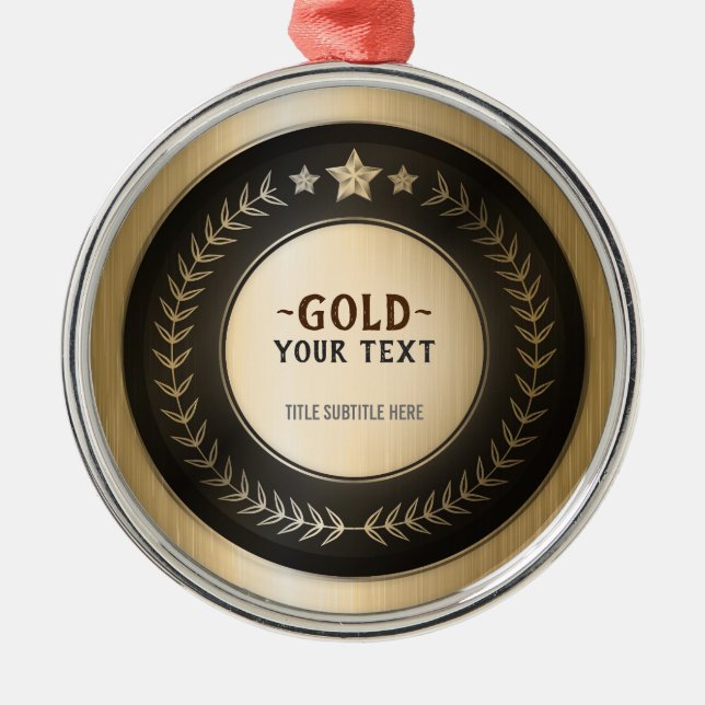 Ornement En Métal IMPRIMER PERSONNALISÉE do-it-yourself MÉDAILLE Gol (Devant)