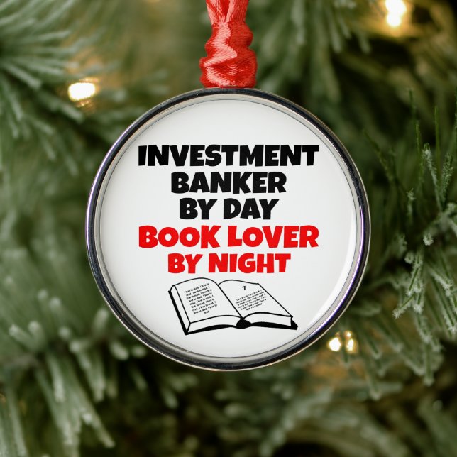 Ornement En Métal Investment Banker aime lire (Arbre)