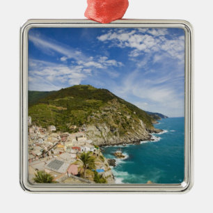 Ornement En Métal Italie, Cinque Terre, Vernazza, Ville à flanc de c