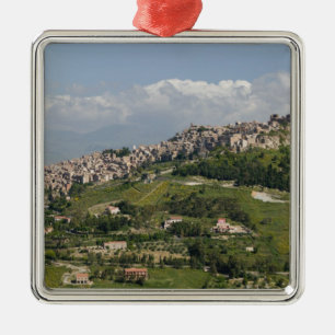 Ornement En Métal Italie, Sicile, Enna, Calascibetta, Vue matinale