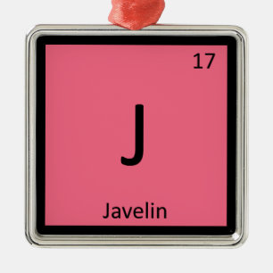 Ornement En Métal J - Symbole de chimie d'athlétisme de javelot