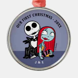 Ornement En Métal Jack et Sally   Notre premier Mariage de Noël