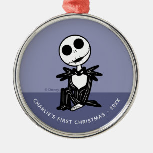 Ornement En Métal Jack Skellington Premier Noël du bébé