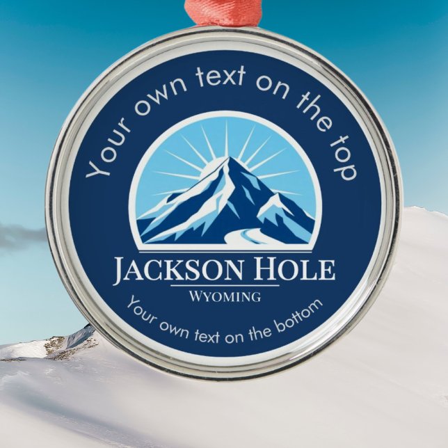 Ornement En Métal Jackson Hole Wyoming médaille de station de ski (Créateur téléchargé)
