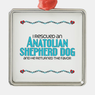 Ornement En Métal J'ai secouru un chien de berger anatolien (le