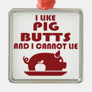 Ornement En Métal j'aime des bouts de porc et je ne peux pas me