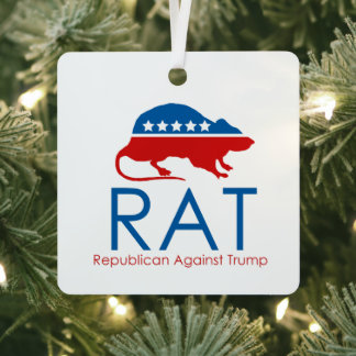 Ornement En Métal Je suis un R.A.T : Républicain contre Trump Cerami
