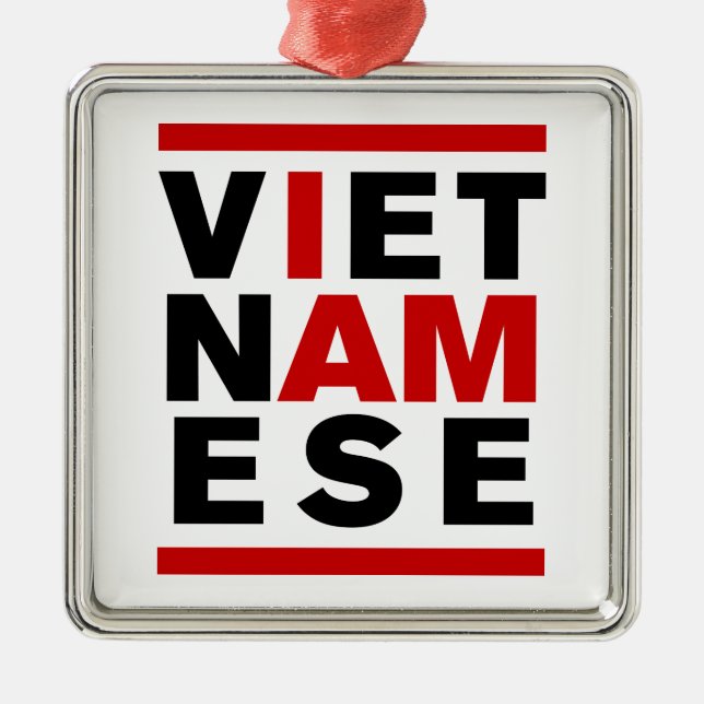 ORNEMENT EN MÉTAL JE SUIS VIETNAMAIS (Devant)