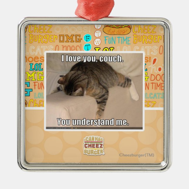 Ornement En Métal Je t'aime, divan (Devant)