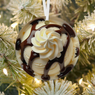 Ornement En Métal J'espère que votre Noël est Scoop-er ! Pun à crème
