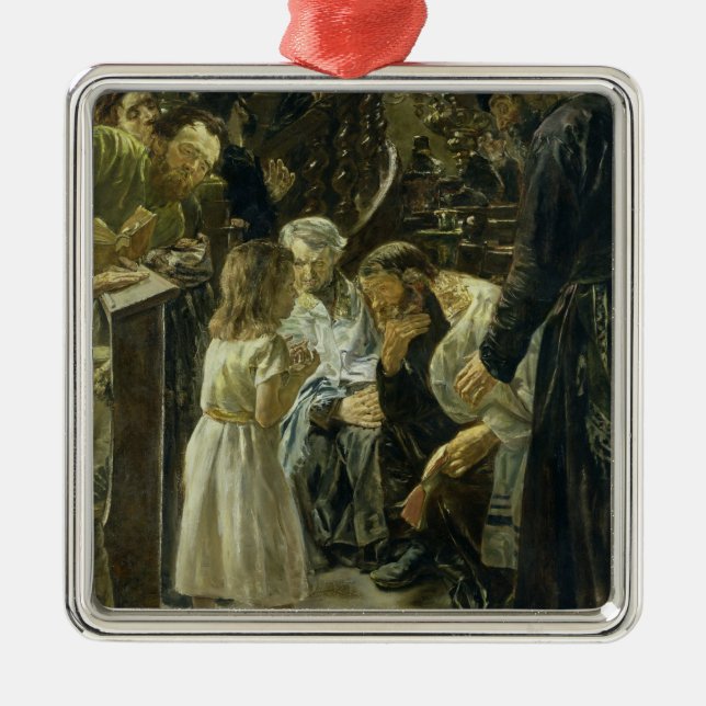 Ornement En Métal Jésus de douze ans dans le temple, 1879 (Devant)