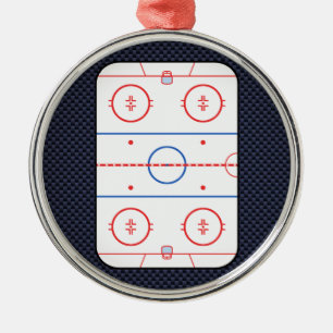 Ornement En Métal Jeu de hockey Compagnon de fibre de carbone style