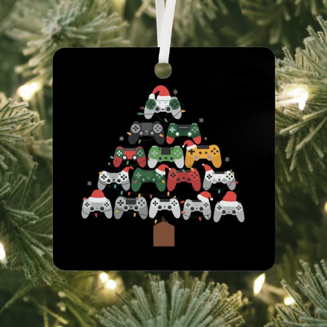 Ornement En Métal Jeu de Noël Arbre Joueurs Joueur Noël Cadeaux (Insitu)