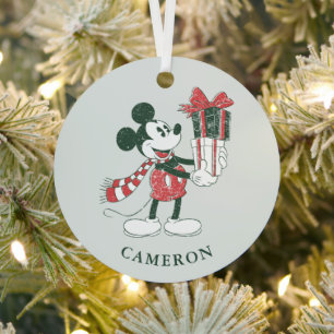 Ornement En Métal Joie de Noël Joyeux Noël Mickey