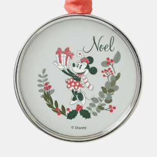 Ornement En Métal Joie de Noël Minnie Noel