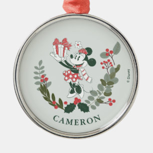 Ornement En Métal Joie de Noël Minnie Noel