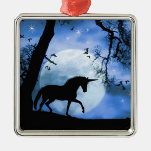 Ornement En Métal Jolie licorne de Noël