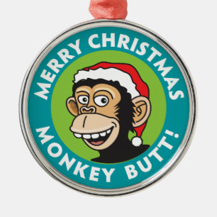 Ornement En Métal Jolly Monkey Butt