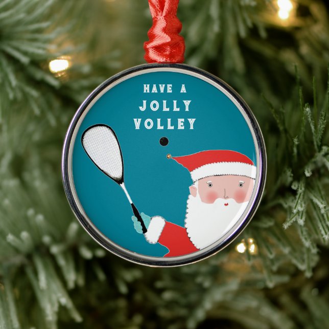 Ornement En Métal Joueur de squash créatif Sports Collectif (Arbre)