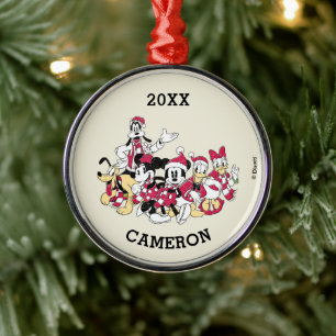 Ornement En Métal Joyeuses Fêtes Mickey & Friends Noël Joie