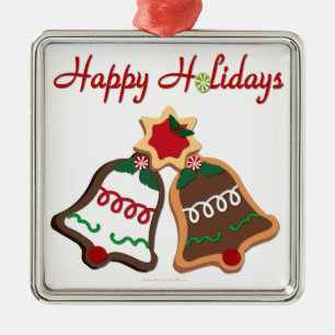 Ornement En Métal Joyeuses fêtes Noël Cookie Bells