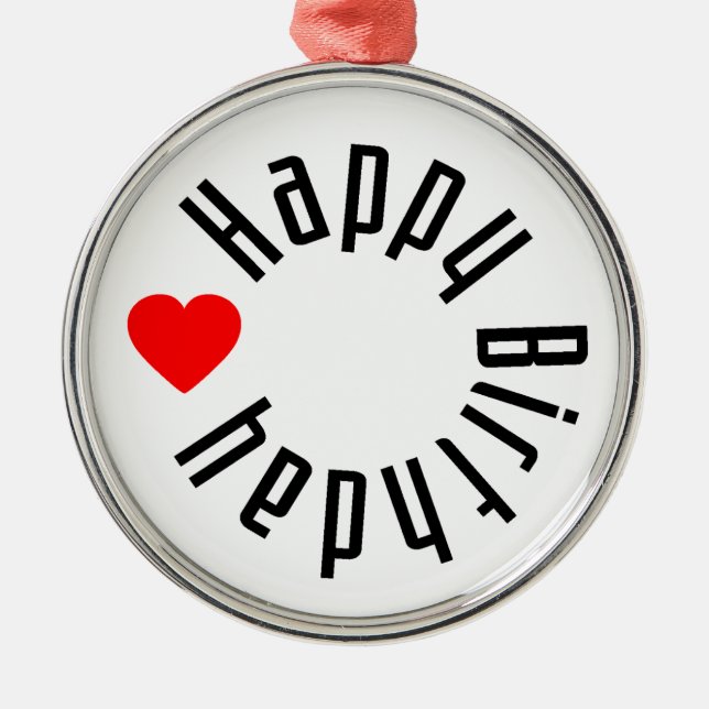 Ornement En Métal Joyeux anniversaire (Devant)